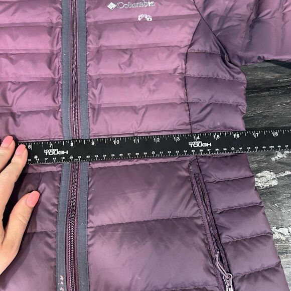 Columbia Women’s Puffer Jacket Extra Small Purple Warm Layering Zip Pockets - Picture 16 of 16